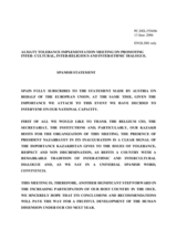 Statement by the Delegation of Spain, session III