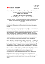 Statement by the Delegation of Canada, session III