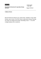 Statement by the Delegation of Russia, session I