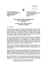 Statement by the Delegation of Albania, session III