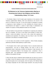 Statement by the Austrian Presidency of the Council of the European Union, session III