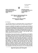 Statement by the Delegation of Albania, session I