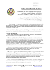 Statement by the Delegation of the United States, session I