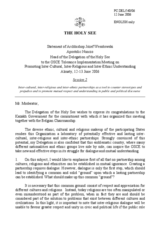 Statement by the Delegation of the Holy See, session II