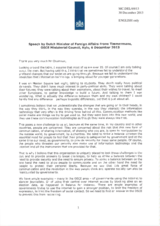 Statement by Mr. Frans Timmermans, Minister for Foreign Affairs