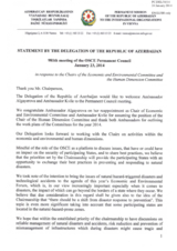 Statement by the Delegation of Azerbaijan in response to the presentation by the Chairpersons of the Economic and Environmental Committee and the Human Dimension Committee