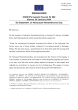 Statement by the Greek Presidency of the Council of the EU on the International Day of Commemoration in memory of the victims of the Holocaust, on 27 January 2014
