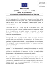 Statement by the Greek Presidency of the Council of the EU on the death penalty in the United States of America