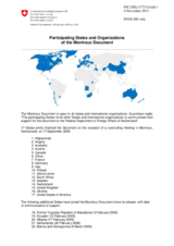 Presentation on the Montreux Document on Private Military and Security Companies by Mr. J. Lindenmann, Deputy Director of the Directorate of International Law, Swiss Federal Department of Foreign Affairs - Participating States and Organizations
