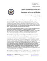 Statement by the Delegation of the United States on the situation in Ukraine
