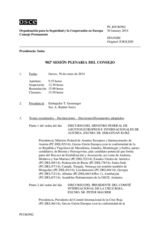 Diario de la 982ª Sesión plenaria del Consejo Permanente 