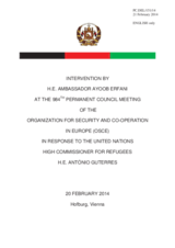 Statement by the Delegation of Afghanistan in response to the address by the United Nations High Commissioner for Refugees, H.E. António Guterres