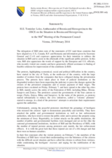Statement by the Delegation of Bosnia and Herzegovina in response to the statements by delegations on the situation in Bosnia and Herzegovina