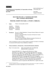 Journal of the Second Day of the 20th Ministerial Council