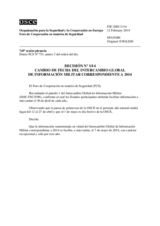 Decisión Nº 1/14 del Foro de Cooperación en materia de Seguridad