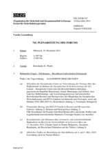 Journal der 741. Plenarsitzung des Forums