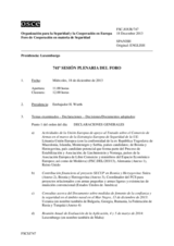 Diario de la 741ª Sesión plenaria del Foro de Cooperación en materia de Seguridad  