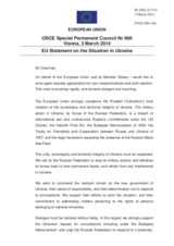 Statement by the Greek Presidency of the Council of the EU on the situation in Ukraine