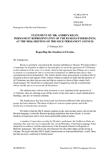 Statement by the Delegation of the Russian Federation on the situation in Ukraine