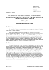 Statement by the Delegation of Belarus on the situation in Ukraine