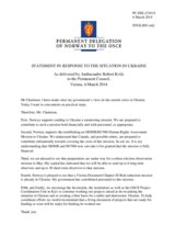 Statement by the Delegation of Norway on the situation in Ukraine