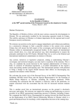 Statement by the Delegation of Moldova on the situation in Ukraine
