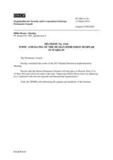 Permanent Council Decision No. 1116