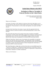 Statement by the Delegation of the United States on the midterm elections in the United States of America, to be held on 4 November 2014