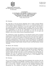 Statement by the Delegation of Moldova in response to the address by the Acting Minister for Foreign Affairs of Ukraine, H.E. Andrii Deshchytsia