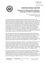 Statement by the Delegation of the United States on the implementation of OSCE commitments by the Russian Federation