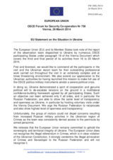 Statement by the Greek Presidency of the Council of the EU on the situation in Ukraine