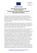 Statement by the Greek Presidency of the Council of the EU on the Twenty-seventh round of the Geneva International Discussions, held in Geneva, Switzerland, on 25 and 26 March 2014