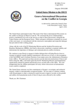 Statement by the Delegation of the United States on the Twenty-seventh round of the Geneva International Discussions, held in Geneva, Switzerland, on 25 and 26 March 2014