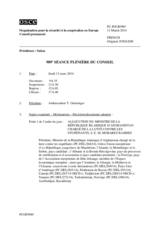 Journal de la 989ème séance plénière du Conseil