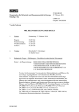 Journal der 985. Plenarsitzung des Ständigen Rates 