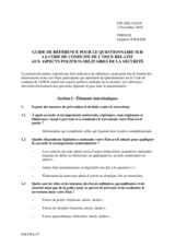 Reference Guide on the Questionnaire on the OSCE Code of Conduct on Politico-Military Aspects of Security