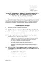 Reference Guide on the Questionnaire on the OSCE Code of Conduct on Politico-Military Aspects of Security