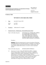 Giornale della 748a Seduta plenaria del Foro di cooperazione per la sicurezza