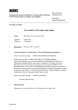 Diario de la 750ª Sesión plenaria del Foro de Cooperación en materia de Seguridad  