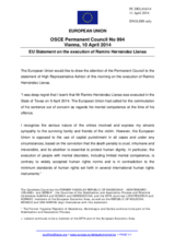 Statement by the Greek Presidency of the Council of the EU on the death penalty in the United States of America