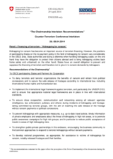 The Chairmanship Interlaken Recommendations