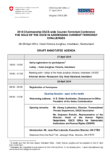 Draft Annotated Agenda