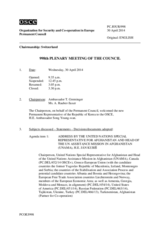 Journal of the 998th Plenary Meeting of the Permanent Council