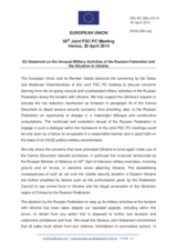 Statement by the Greek Presidency of the Council of the EU on the activation of Paragraph 16.3 of the Vienna Document 2011 on Confidence- and Security-building Measures 