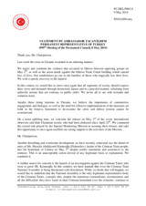 Statement by the Delegation of Turkey on the current security challenges in the OSCE area and OSCE engagement with Ukraine