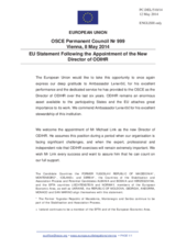 Statement by the Greek Presidency of the Council of the EU on the appointment of Mr. Michael Georg Link as Director of the Office for Democratic Institutions and Human Rights 