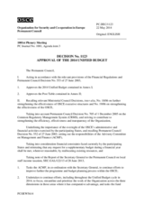 Permanent Council Decision No. 1123