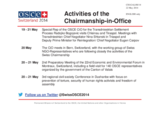 Report on the activities of the Chairperson-in-Office