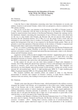 Statement by the Delegation of Ukraine on the situation in Ukraine