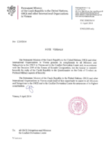 Response by the Delegation of the Czech Republic to the Questionnaire on the Code of Conduct on Politico-Military Aspects of Security Response by the Delegation of the Czech Republic to the Questionnaire on the Code of Conduct on Politico-Military Aspects of Security